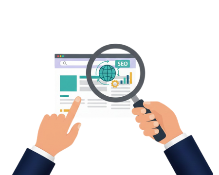 magnifying glass, seo, website, digital marketing, internet, strategy, analytics, web traffic, business, optimization, data, globe, search, ranking, technology, animation, hands, graphic, commerce, web design