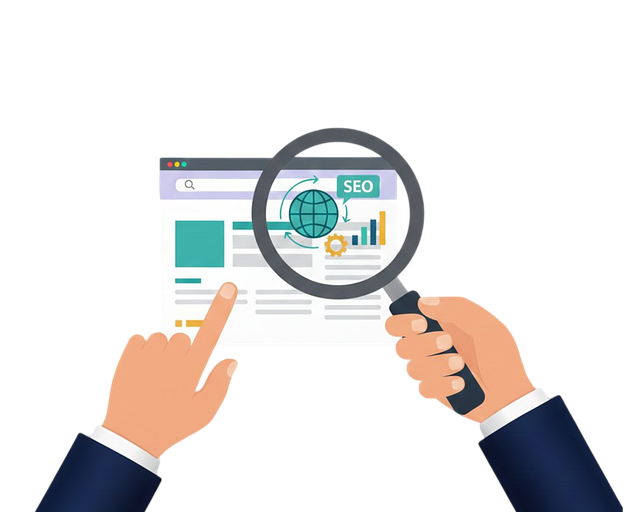 magnifying glass, seo, website, digital marketing, internet, strategy, analytics, web traffic, business, optimization, data, globe, search, ranking, technology, animation, hands, graphic, commerce, web design